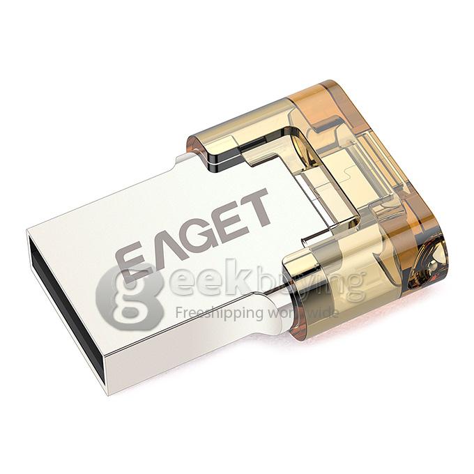 Eaget V8 USB2.0 8GB OTG Micro USB Flash Drive U Disk Memory Disk For Smartphones / Tablets - Silver