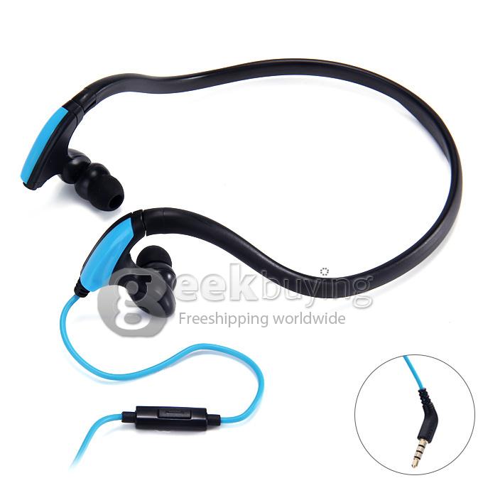 Kimmar MDR-J039 3.5mm Plug Sweatproof Headphone Compatible With iPhone/iPod/other Devices - Blue