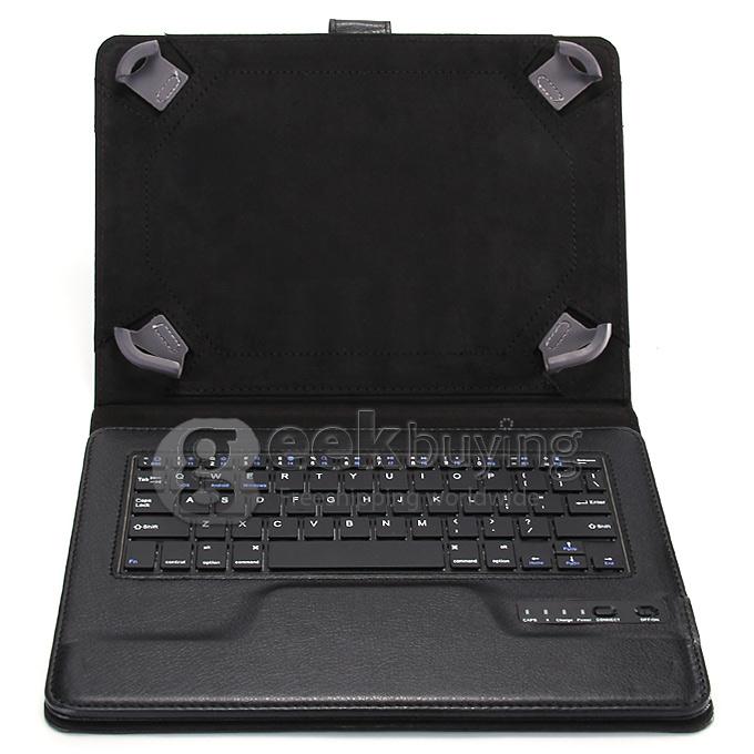 Universal Removable Bluetooth 3.0 Keyboard With Leather Case For 9/10.1 Inch Tablet PC - Black