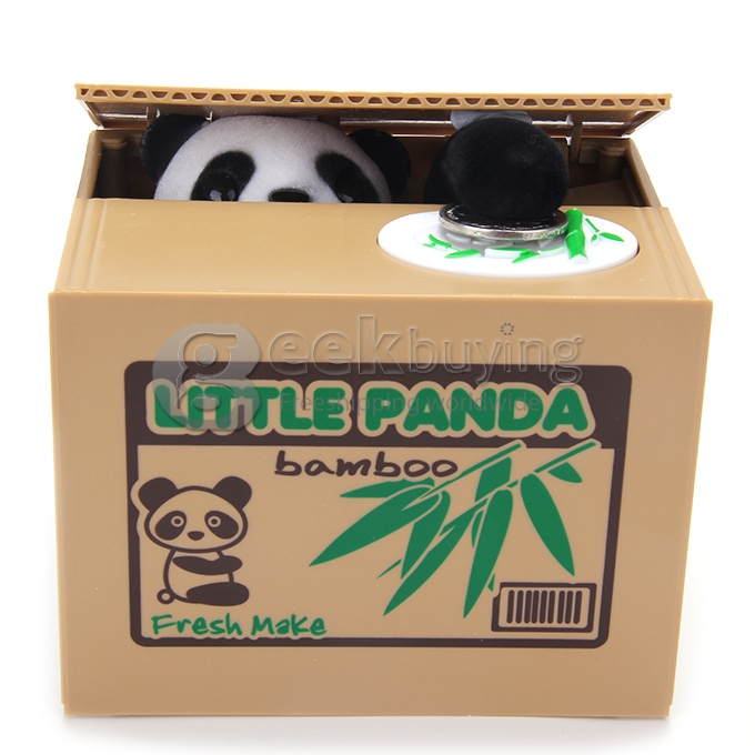 Cute Panda Piggy Bank Novel Money Saving Box For Home Office Desks