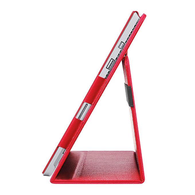 New Foldable PU Leather Cover Case with Holder For 10.8 Inch Microsoft Surface 3 Tablet PC - Red