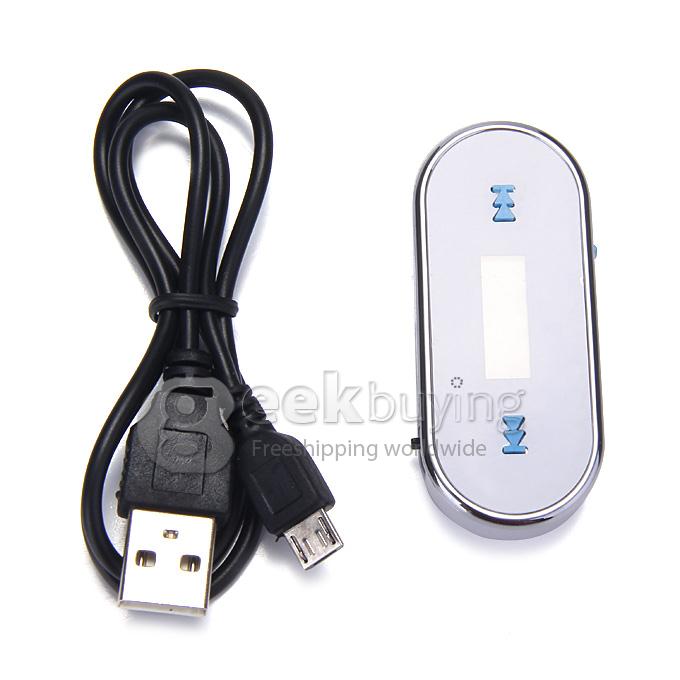 3.5mm Car Wireless FM Transmitter Play Music on FM Radio For iPhone 6 Plus 5S iPod Samsung Galaxy S6 GT5 Xiaomi4 iPhone 6s - White