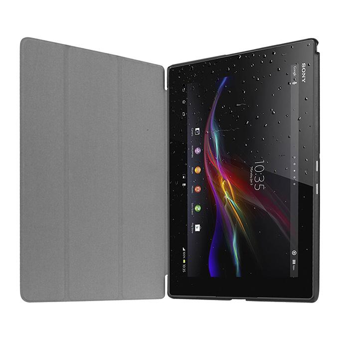 High Quality Ultra-Slim PU Leather Stand Cover Case For Sony Xperia Z4 Tablet - Black