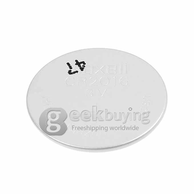 Maxell CR2016 220mAh 3V Lithium Battery with Button Design (5 PCs) - Silver