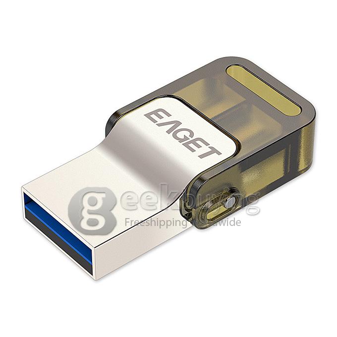Eaget V9 USB2.0 8GB OTG Micro USB Flash Drive Disk Memory U Disk For Smartphones / Tablets - Silver