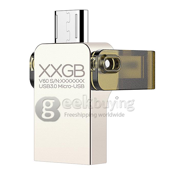 Eaget V9 USB2.0 8GB OTG Micro USB Flash Drive Disk Memory U Disk For Smartphones / Tablets - Silver
