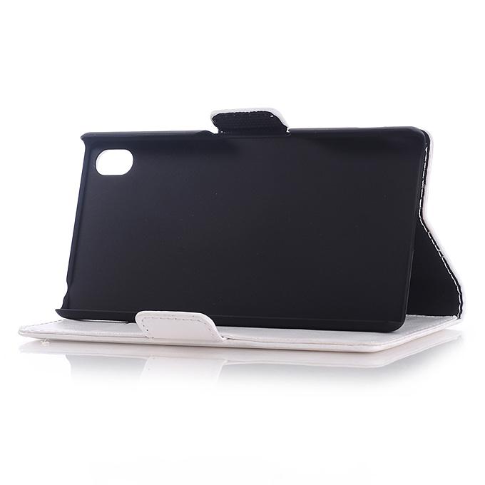 Protective Hard Cover Flip Stand Leather Case for Sony Xperia Z4 Smartphone - White