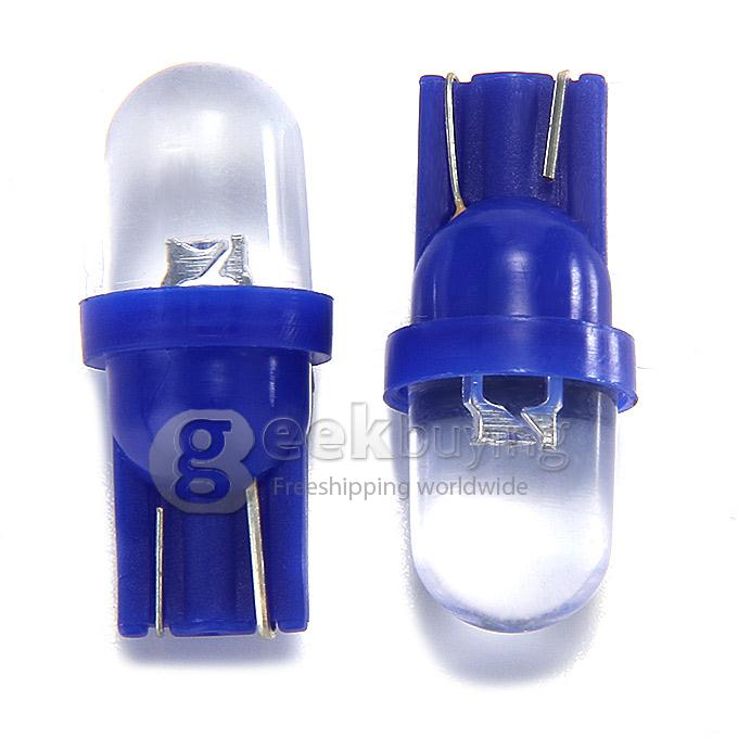 T10 0.2W 30-60lm 6000-6500K Blue Light LED Bulb Car Signal Lamp (DC 12V, 2 PCS) - Blue