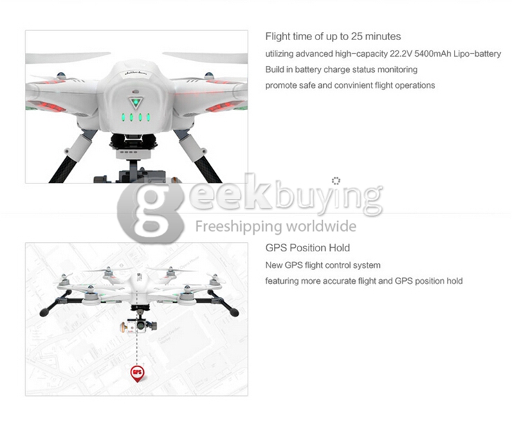 Walkera TALI H500 RC Hexacopter Brushless 13MP iLook HD Camera One Key Go Home GPS Aircraft with Gopro Aerial Platform - Black
