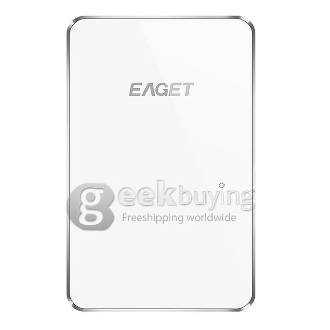EAGET E30 Ultrathin High Speed USB 3.0 500GB External Hard Drive Portable Mobile Hard Disk - White