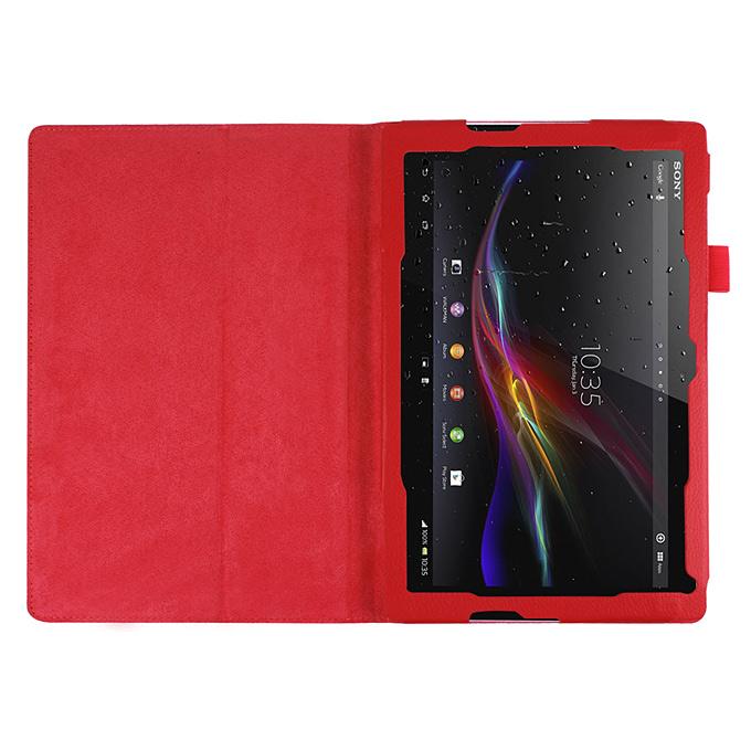 High Quality Folio PU Leather Stand Cover Case For Sony Xperia Z4 Tablet PC - Red