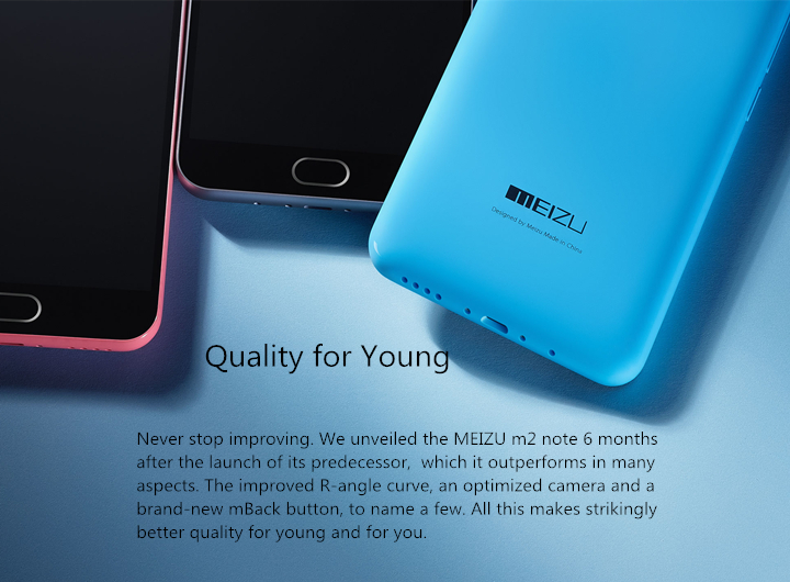 MEIZU M2 NOTE (MEILAN NOTE 2) 5.5inch FHD Android 5.0 2GB 16GB Smartphone 4G LTE MTK6753 Octa Core 1.3 GHz Smartwake Miracast - Gray