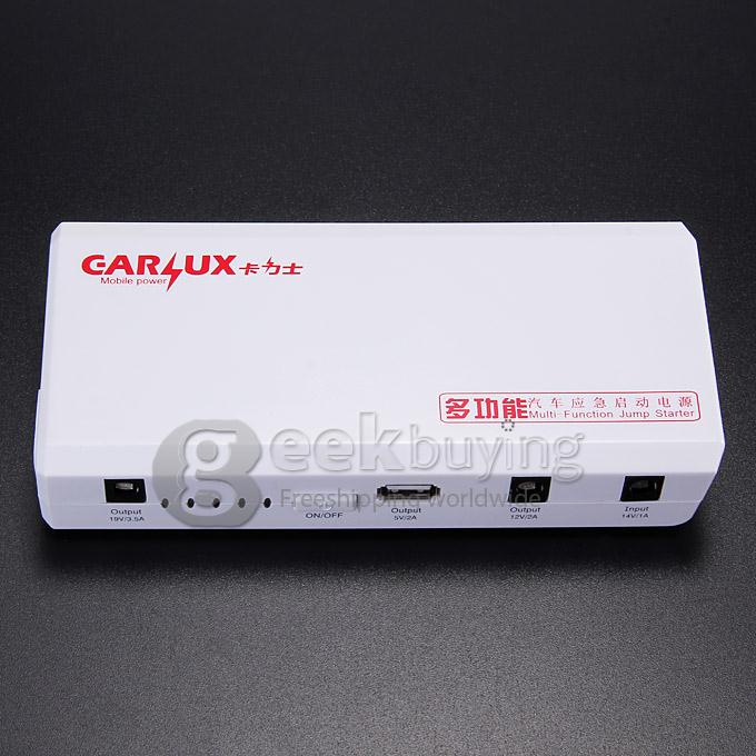 C100 8000mAH Carlux Multi-function Jump Starter Emergency Mobile Power Bank Portable Car Battery Charger - White