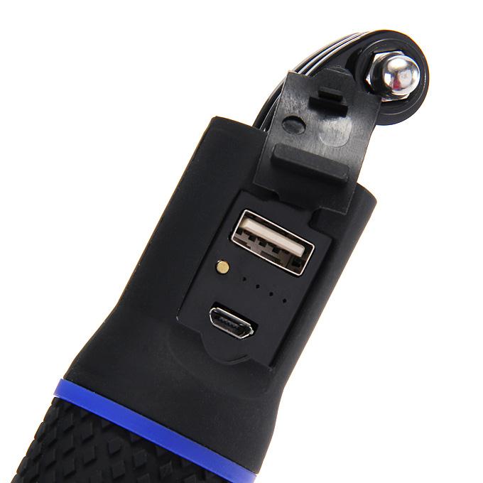 KingMa BMGP198 5200mAh Power hand Grip Mini Rechargeable Monopod Selfie Handheld Grip Pole Stick for GoPros - B