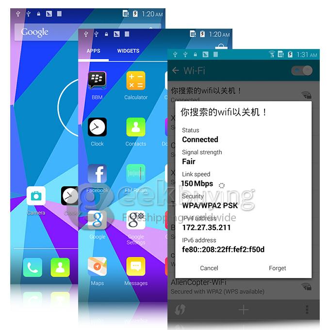 LANDVO L6 5.0inch QHD MTK6572 Dual Core 1.0GHz Smartphone Android 4.4 512MB 4GB 2.0MP Dual Camera 3G - Gold