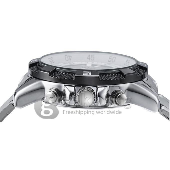 YR NONI-001 Fashion Electronic Quartz Men Sports Watch With Analog & Digital Dual Time Display - Yellow + Silver