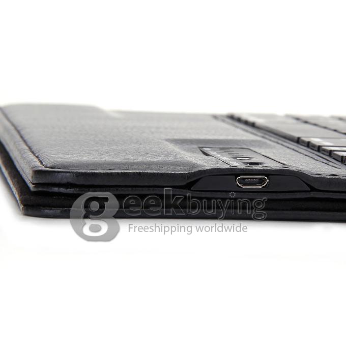 Universal Removable Bluetooth 3.0 Keyboard With Leather Case For 9/10.1 Inch Tablet PC - Black