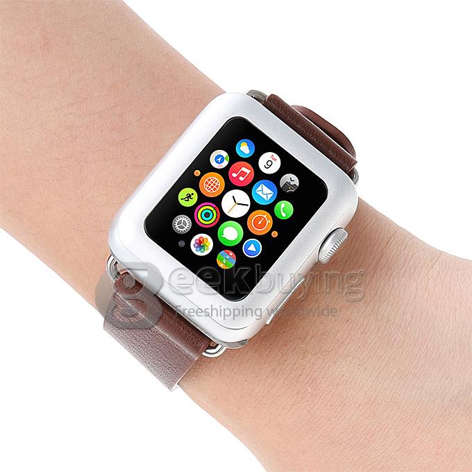 Premium Glass Film 0.2mm Tempered Glass Screen Protector for Smart Watch Apple Watch 38mm - Silver