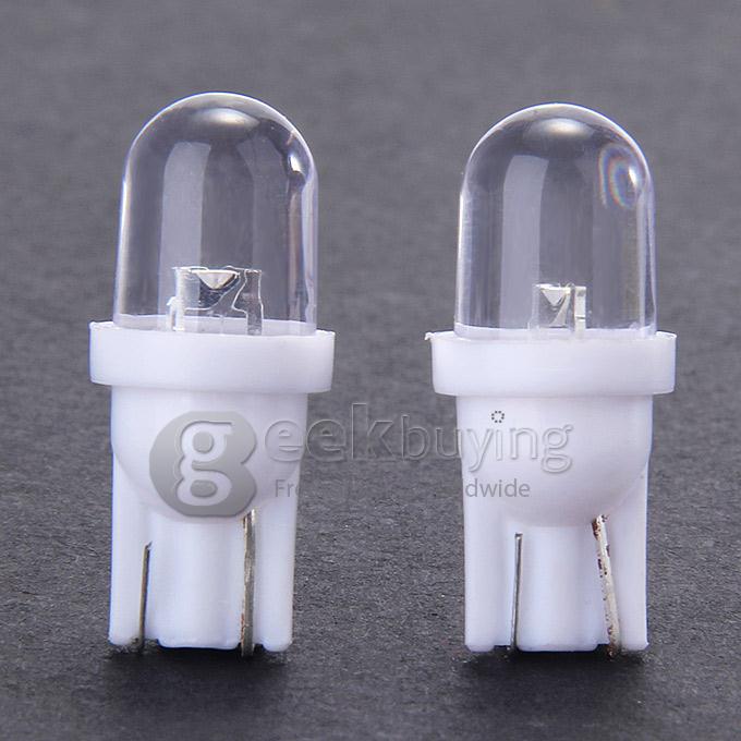 T10 0.2W 30-60lm 6000-6500K White Light LED Bulb Car Signal Lamp (DC 12V, 2 PCS) - White
