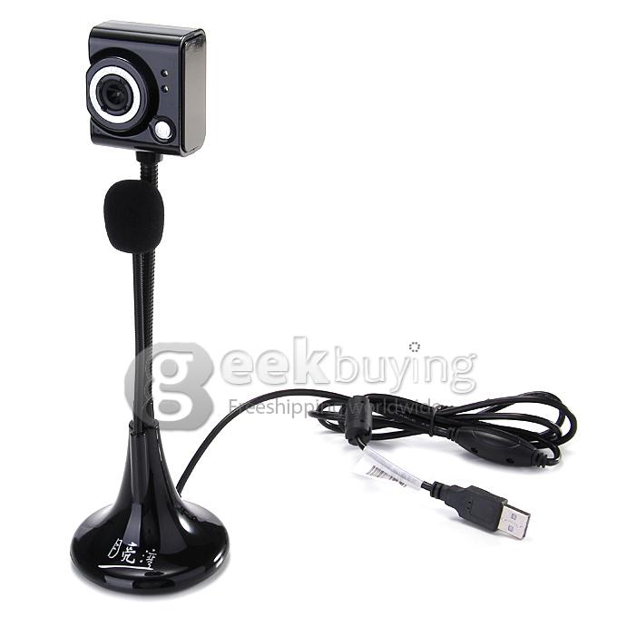 MoonBay Adjustable Square HD USB Web Camera With Microphone For Windows & Mac OS - Black