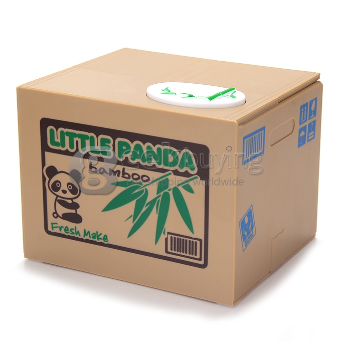 Cute Panda Piggy Bank Novel Money Saving Box For Home Office Desks