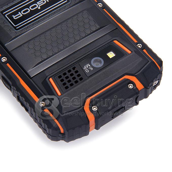 DIGOOR DG1 Plus IP68 Rugged Phone 4.0inch Android 4.4 MTK6582 Quad Core 1.3GHz 1GB 8GB 5.0MP Walkie Talkie Miracast - Orange