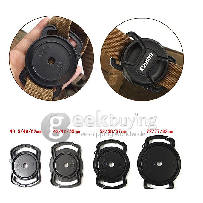 Universal Accessories Camera Lens Cap Keeper Neck Strap Holder Anti-lost Cover for 43/52/55mm Lens