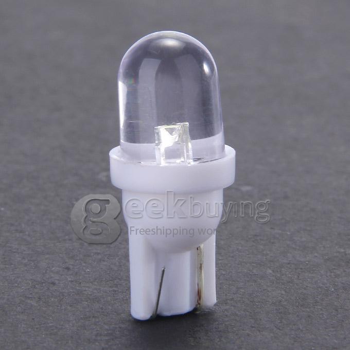 T10 0.2W 30-60lm 6000-6500K White Light LED Bulb Car Signal Lamp (DC 12V, 2 PCS) - White