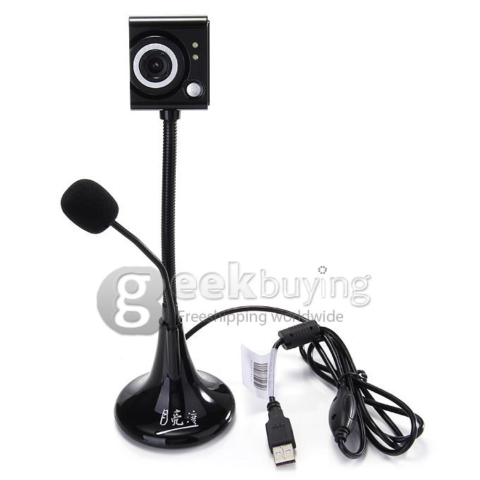 MoonBay Adjustable Square HD USB Web Camera With Microphone For Windows & Mac OS - Black