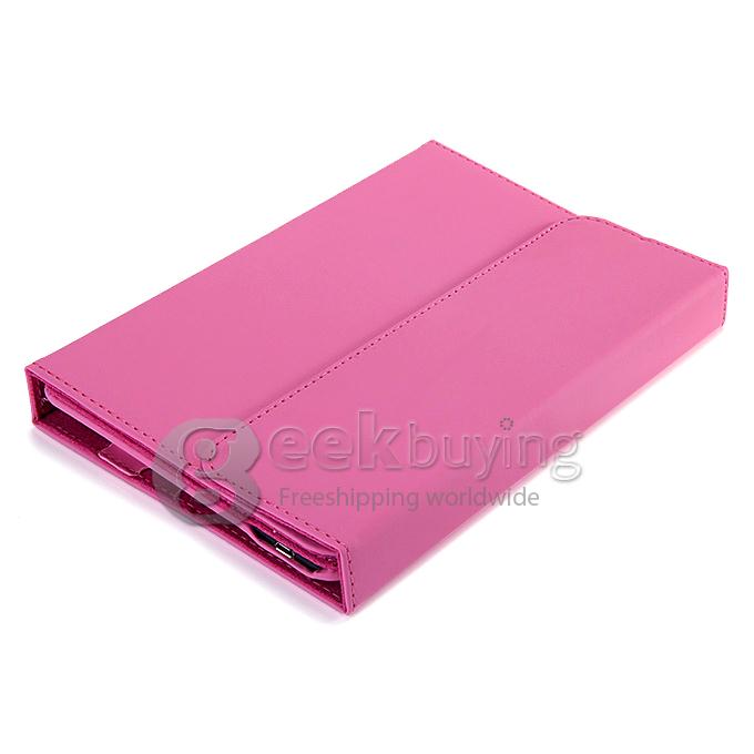 S600 Removable Wireless Bluetooth 3.0 ABS Keyboard With PU Leather Case For 8 Inch Tablet PC - Pink