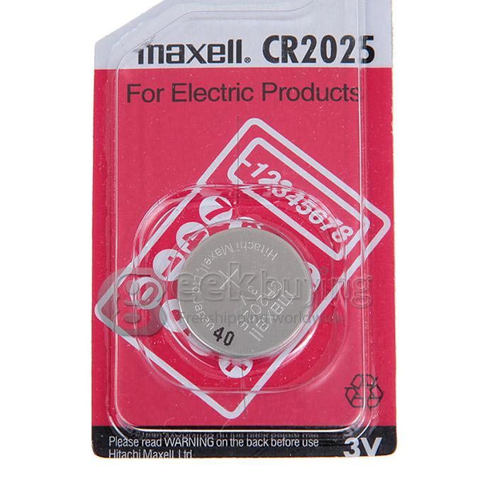 Maxell CR2025 220mAh 3V Lithium Battery with Button Design (1 PC) - Silver