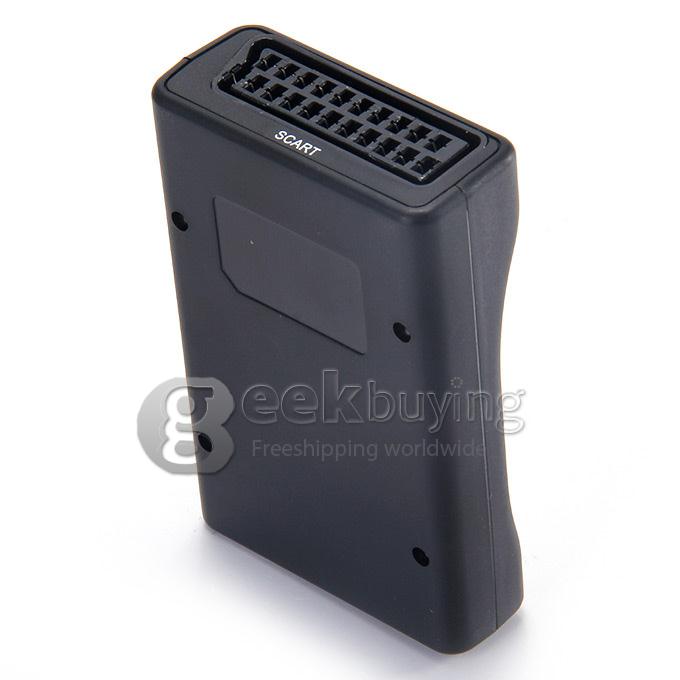 New HDMI to SCART Composite Video Converter Stereo Audio Adapter SKY HD Blu-Ray - Black