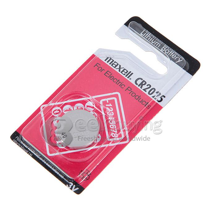 Maxell CR2025 220mAh 3V Lithium Battery with Button Design (1 PC) - Silver