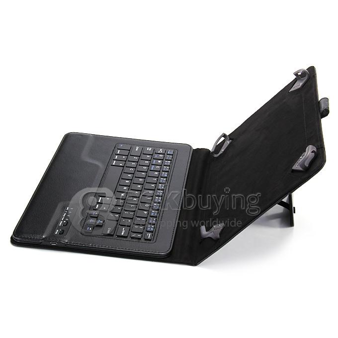 Universal Removable Bluetooth 3.0 Keyboard With Leather Case For 9/10.1 Inch Tablet PC - Black