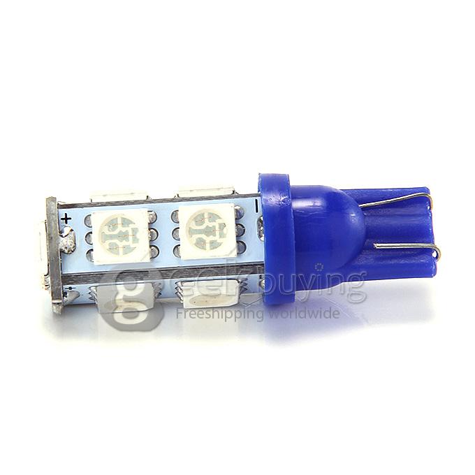 T10-5050-9SMD T10 3W 100-Lumen 9x5050 SMD LED Car Light Bulb Fog/Parking/Reading Lamp(2-Pack/DC 12V) - Blue