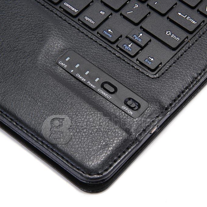 Universal Removable Bluetooth 3.0 Keyboard With Leather Case For 9/10.1 Inch Tablet PC - Black