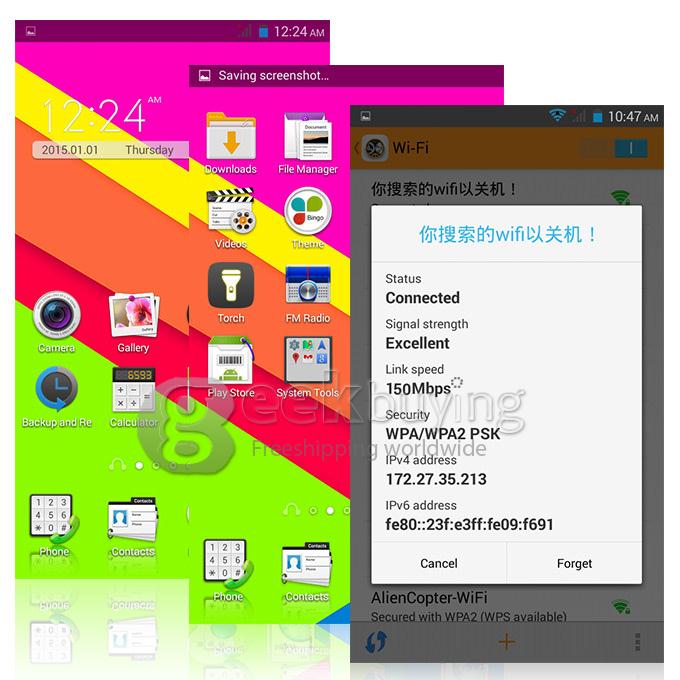 TCCEL V1 5.0 Inch QHD MTK6572W Dual Core 1.3GHz Smartphone Android 4.4 Smart Wake 3G GPS - White