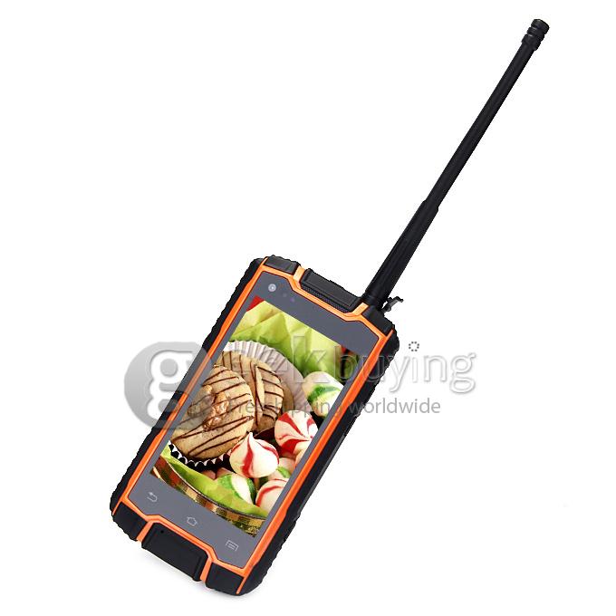 DIGOOR DG1 Plus IP68 Rugged Phone 4.0inch Android 4.4 MTK6582 Quad Core 1.3GHz 1GB 8GB 5.0MP Walkie Talkie Miracast - Orange