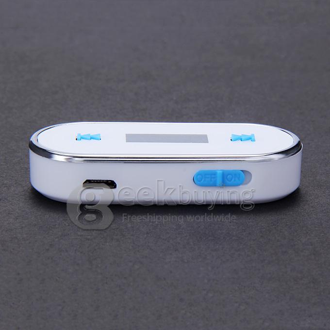 3.5mm Car Wireless FM Transmitter Play Music on FM Radio For iPhone 6 Plus 5S iPod Samsung Galaxy S6 GT5 Xiaomi4 iPhone 6s - White