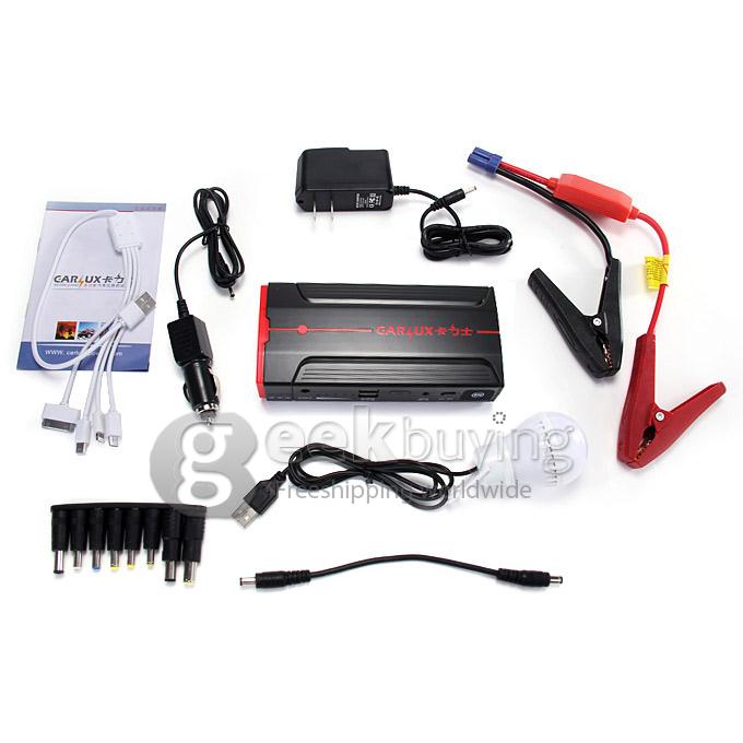 C300 13800mAh Carlux Multi-function Jump Starter Emergency Mobile Power Bank Portable Car Battery Charger - black