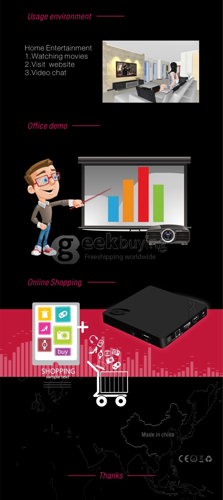X2 Android 4.4 TV BOX Allwinner H3 Quad Core Mali 400MP2 1G/8G 802.11b/g/n LAN HDMI 4K H.265