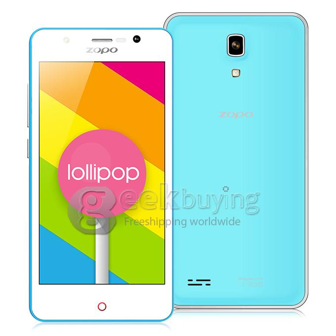 ZOPO ZP330 4.5inch 4G LTE Android 5.1 Smartphone 64bit MTK6735 Quad Core 1.0Ghz 1GB RAM 8GB ROM Miracast - Blue