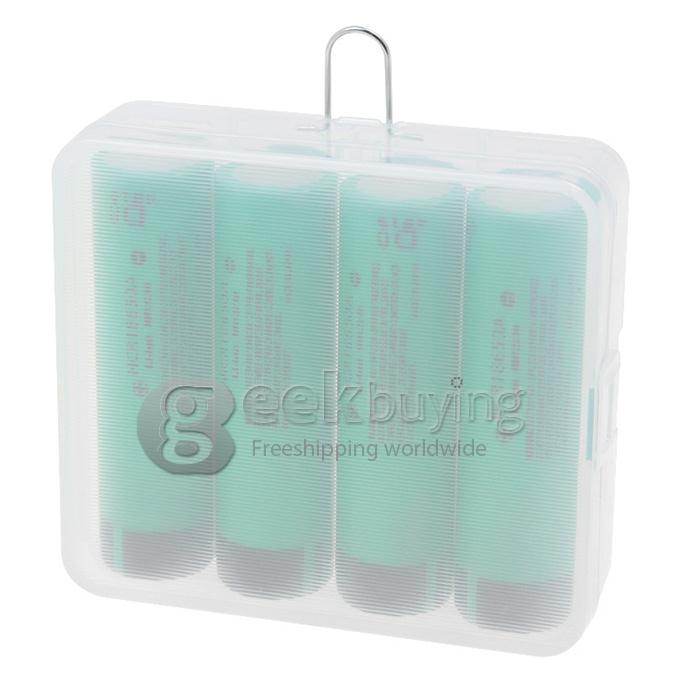 Panasonic 3100mAh 18650 Rechargeable Li-ion Batteries(4 PCS)- Yellowish Green + Black