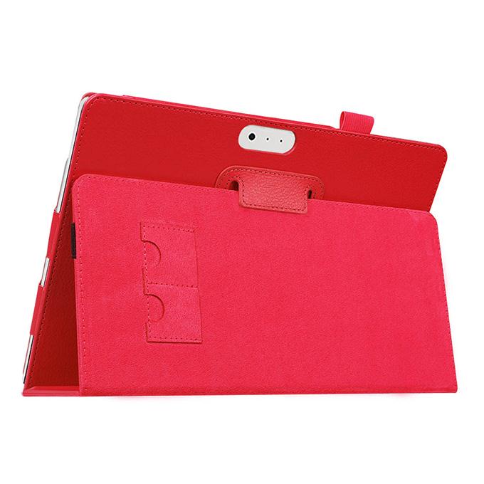 New Foldable PU Leather Cover Case with Holder For 10.8 Inch Microsoft Surface 3 Tablet PC - Red