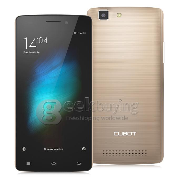 CUBOT X12 5.0inch 64 bit 4G FDD-LTE Android 5.1 Smartphone MTK6735 Quad Core 1GB RAM 8GB ROM 8.0MP IPS Miracast- Golden