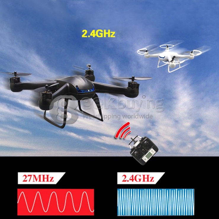 DM007 4CH RC Quadcopter 5.0MP HD Camera 2.4GHz 6 Axis Gyro 3D Rollover with CF Mode - Black