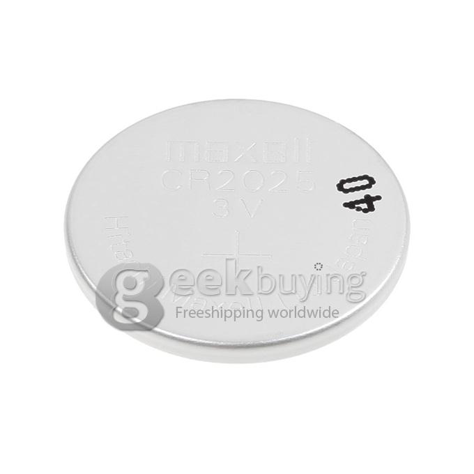 Maxell CR2025 220mAh 3V Lithium Battery with Button Design (1 PC) - Silver