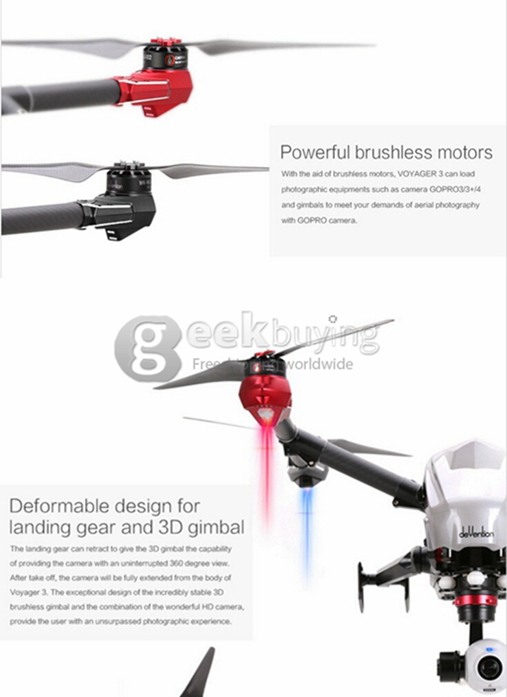 Walkera Voyager 3 Helicopter 3 Axis Brushless 3D Gimbal 1080P GPS/GLONASS OTH 5.8G FPV Follow Me Mode