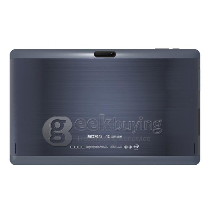 Cube i10 Dual OS Tablet PC 2GB/32GB Win8.1 + Android4.4 Intel Z3735F Quad Core 1.8GHz 10.6 Inch 1366*768 Bluetooth WiFi HDMI - Black