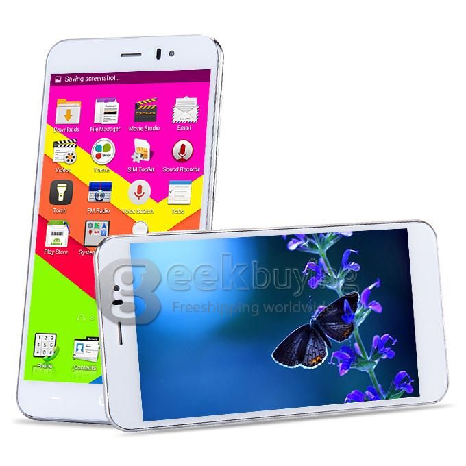 TCCEL V1 5.0 Inch QHD MTK6572W Dual Core 1.3GHz Smartphone Android 4.4 Smart Wake 3G GPS - White